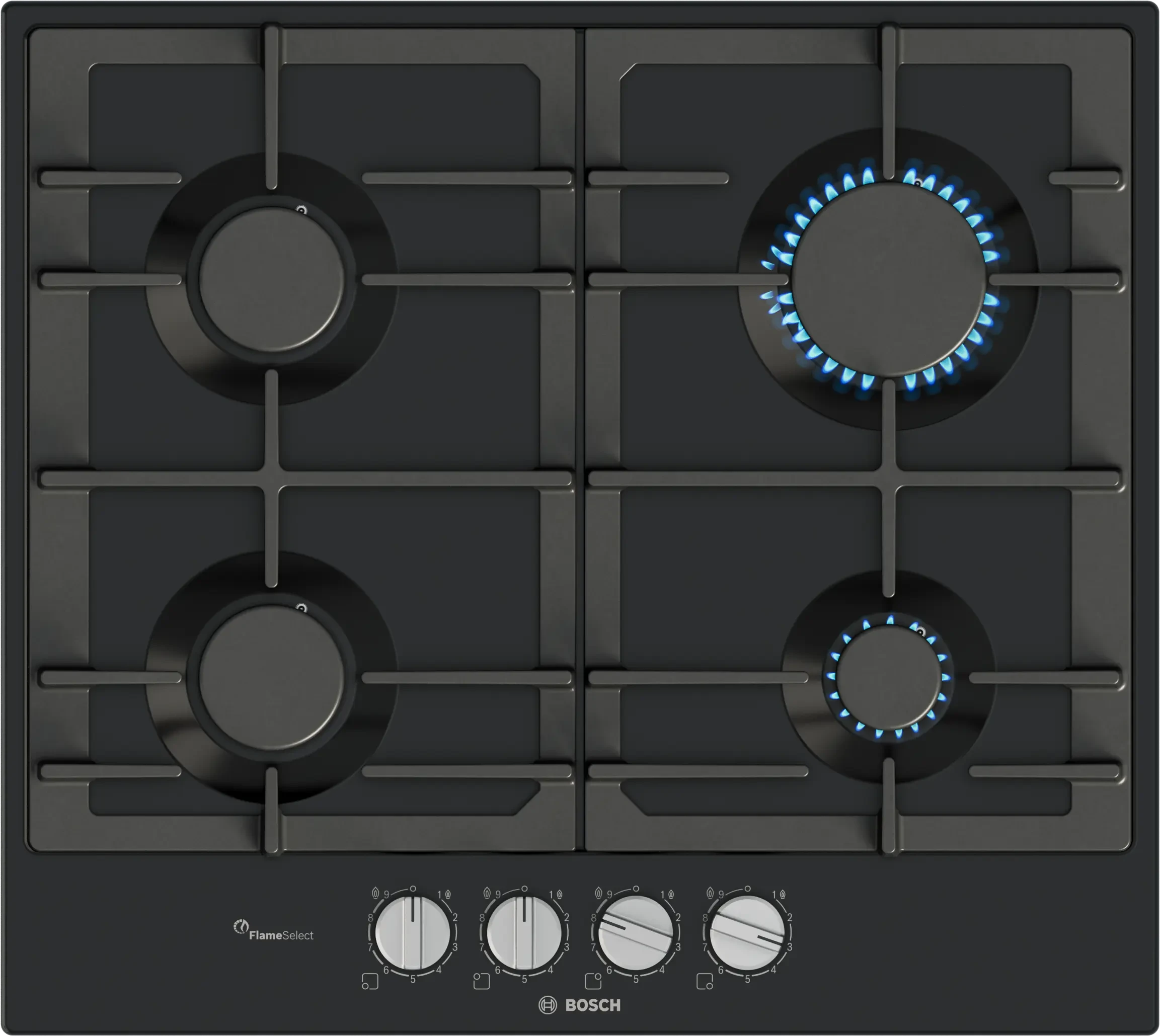 Series 6 Gas hob 60 cm المينا, أسود PCP6A6I90