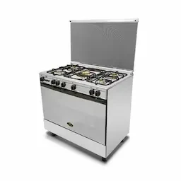 بوتجاز غاز كريازي جوكر ديلوكس، 5 شعلة، 90 سم,فضي - 9700W/1F