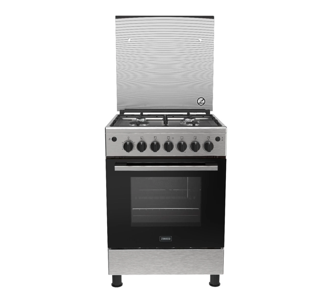 بوتجاز زانوسي SteelPlus بـ ٤ شعلة مع فرن ومسطح غاز   ZCG622A6XB